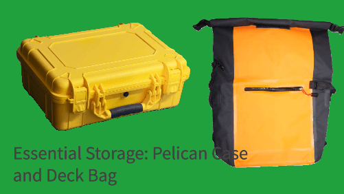 Essential storage pelican case and deck bag