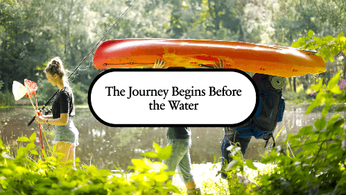 The journey begins before the water