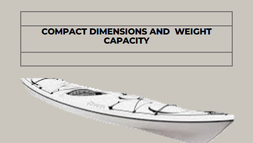 5 82 | kayaking info Compact dimensions and weight capacity